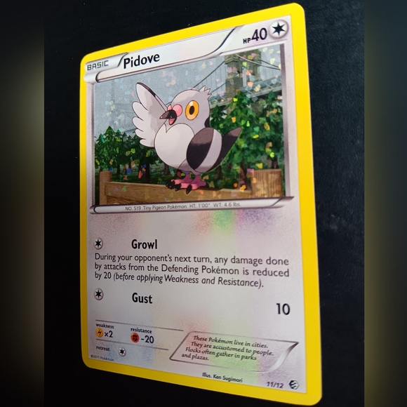 Pidove Pokemon Card - 2011 McDonalds Promo - 11/12 Rare Holo - Picture 5 of 9